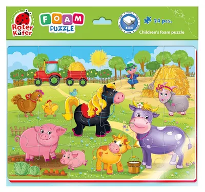 Immagine prodotto di Puzzle piankowe A4 Farma z obrazkami 24 elementy