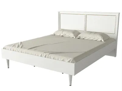 Image de Lit moderne rembourré Lits Cadre de lit double 160x200 Blanc Lit matrimonial