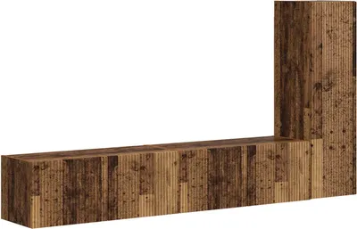 Produktbild von vidaXL TV-Schrankset Wandmontiert 3 pcs Altholz Holzwerkstoff