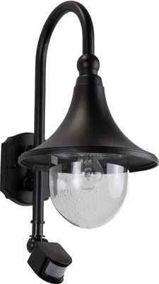 Produktbild von Lindby Außenwandleuchte Daphne, schwarz, Sensor, Metall, E27