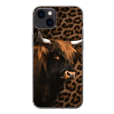 Produktbild von MuchoWow® Handyhülle Schutzhülle Hülle für iPhone 13 Schottischer Highlander - Pelz - Pantherdruck Silikon Softcase Handy Hülle - Karteninhaber