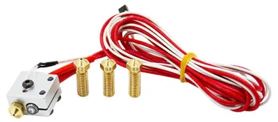 Hotend Extruder 1,75 mm V6 Kit mit Düsen, Heizblock, Thermistor für 3D-Drucker