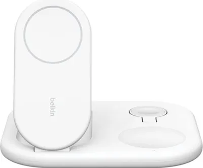 Produktbild von Belkin BOOST Charge 3in1 Qi2 15W magn.Ladestation weiß WIZ029vfWH