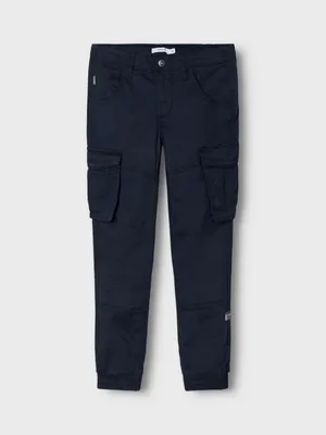 Produktbild von NAME IT Kinder Cargo Hose für Jungen Jogger Chino Pants Freizeithose Baumwolle Größe: 146