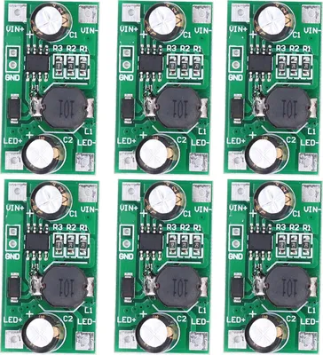 Imagen del producto de 6 unidades de módulo controlador LED de 3W/2W, 700mA, con atenuación PWM y corriente constante. Voltaje de entrada: DC 5-35V