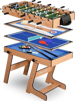 Obrázek produktu pro Multifunkční herní stůl - Stůl pro více her - Herní stůl - Stůl pro hraní her - Stůl pro hry - Skládací design 5 v 1