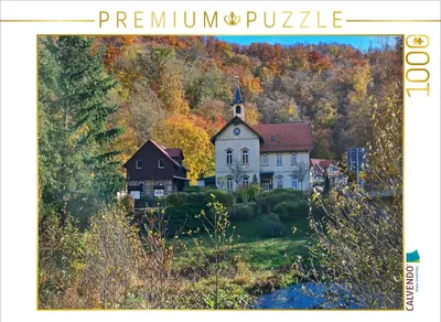 Produktbild von CALVENDO Puzzle Kirche von Treseburg | 1000 Teile Lege-Größe 64x48cm Foto-Puzzle für glückliche Stunden