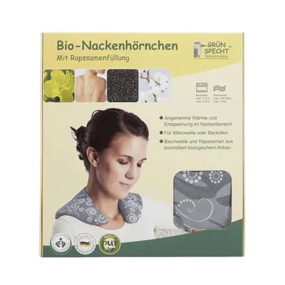 Zdjęcie produktu dla Organiczna poduszka pod szyję, szaro-miętowa
