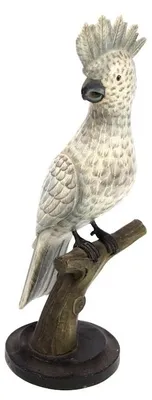 Imagen del producto de Meander Kaketoe, gris/blanco, sobre pedestal, 13,5 x 13,5 x 30,5 cm