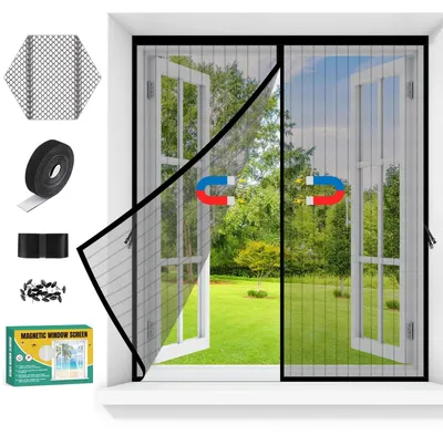 Obrázok produktu pre Magnetická sieťka proti hmyzu na okná, 120 x 120 cm