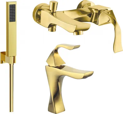 Produktbild von Mexen Estrella R02 Badewannenset, Gold - 72303R02-50