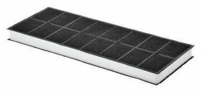 A single carbon filter for a range hood, shown from a diagonal angle on a white background.