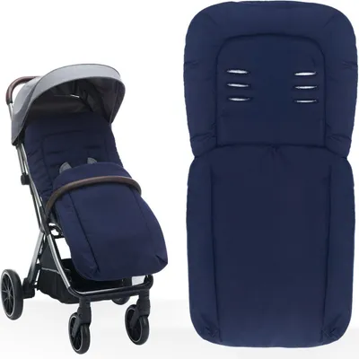 Produktbild von Fillikid Fußsack Sommerfußsack 90 x 40cm für Buggy Kinderwagen Jogger Marine Blau