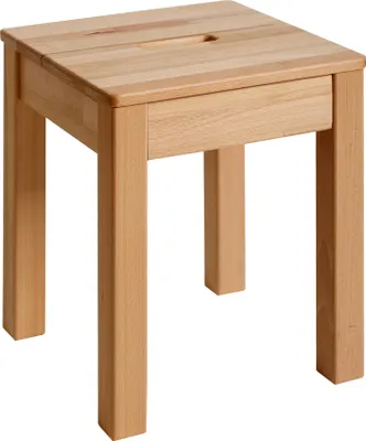 Produktbild von Krok Wood 1x  Hocker mit Eingriff Tomas aus Massivholz in Buche 35x35x45 cm