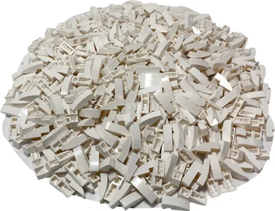 Produktbild von LEGO® 1x3 Dachsteine Dach gebogen Halbbogenstein Weiß für Dach - 50950 NEU! Menge 50x