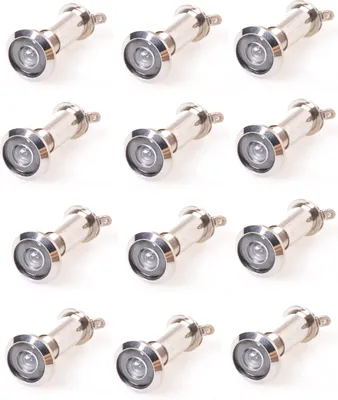 Zdjęcie produktu dla Aqbau® Zestaw 12 x wizjer drzwiowy z ekranem prywatności I Szerokokątny metalowy wizjer drzwiowy I Wywiercony otwór Ø 16 mm 200° osłona wizjera drzwiowego I Szpieg z ekranem prywatności Zabezpieczenie drzwi 37-60 mm