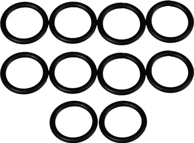Produktbild von 10 Stück Gardinenringe Ringe Stilringe für Gardinenstange 16 / 20 mm mit Faltenlegehaken schwarz