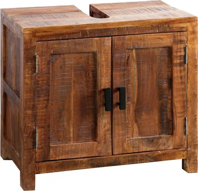 Produktbild von Waschbeckenunterschrank 67x60cm 'Austin' Akazie massiv lackiert