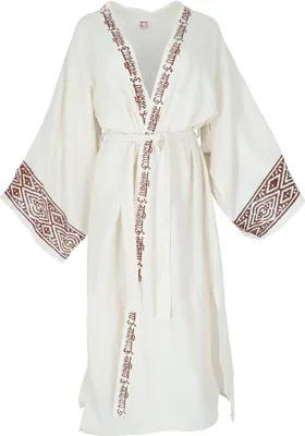 Produktbild von Baumwollkimono, Oversize Kimono Mantel, Natürlicher Boho Kimono - Naturweiß, Damen, Antik-weiß, Baumwolle, Kimono