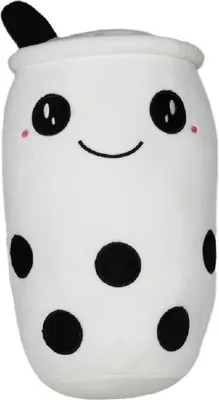 Produktbild von Bubble Tea Plüschtier Boba Kuscheltier Plüschpuppen Weiche XXL 30 cm  Kuscheltier Tee Weiche Puppe Teetasse Kissen Kinderspielzeug weiß