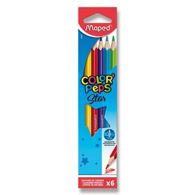 Obrázok produktu pre Maped trojuholníková farebná ceruzka COLOR'PEPS, škatuľa 6 ks