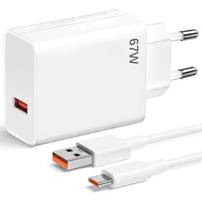 Produktbild von 67W Ladegerät, Schnelles Ladegerät für Xiaomi 15 14 13 Ultra 14T 13T 12T 11T,für Xiaomi Redmi Note 14 13 12 11S 10 Pro 14C,Poco F7 Ultra X7 F6 M6 X6