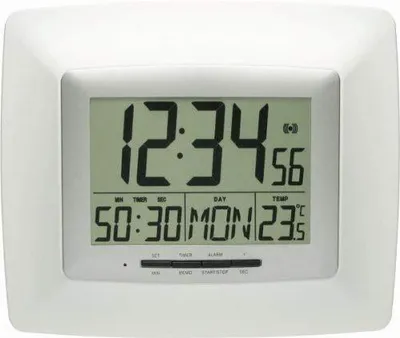 Obrázek produktu pro Technoline WS 8100, Digitální budík, Stříbrná, Bílá, AA Mignon, LR 06, 1,5 V, 27 mm, 195 mm