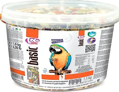 Image de LOLO BASIC nourriture complète pour grands perroquets seau de 3L/1,5kg