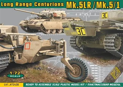 Productafbeelding van ACE Centurion Mk.5LR/Mk.5/1 met externe brandstoftanks, schaal 1:72