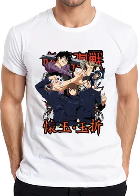 Produktbild von Jujutsu Kaisen Anime Manga Fluchmagie Sukuna Gojo Yuji Geschenk Herren T-Shirt, Weiß, 3XL