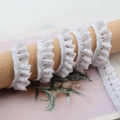 Zdjęcie produktu dla Taśma koronkowa bawełniana vintage do szycia ozdób ślubnych 10