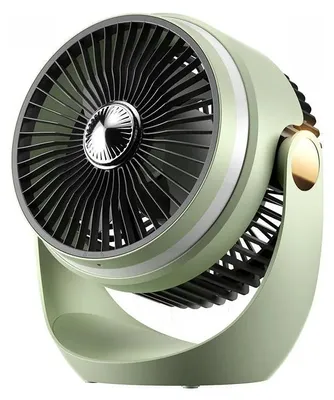 Immagine prodotto di Ventilatore da tavolo USB - Ventilatore da scrivania portatile - Silenzioso - Luce notturna - 3 velocità - Oscillante - Funzione aromi - Verde