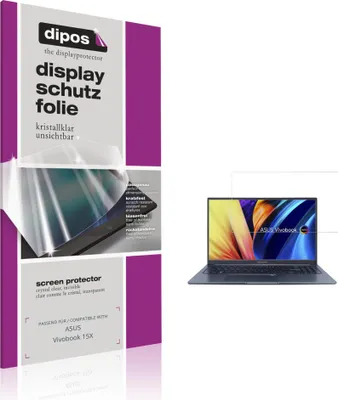Produktbild von 2x Schutzfolie für ASUS Vivobook 15X klar Displayschutzfolie Folie Display Schutz dipos