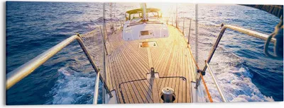 Produktbild von Bild auf Leinwand - Leinwandbild - Segelboot Meer - 150x50cm - Wand Bild - Wanddeko - Wandbilder - Leinwanddruck - Bilder - Kunstdruck - Wanddekoration - Leinwand bilder - Wandkunst - CA150x50-4076