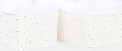 Produktbild von KraftKids Körbchen Musselin goldene Punkte auf Weiß 20 x 20 x 20 cm