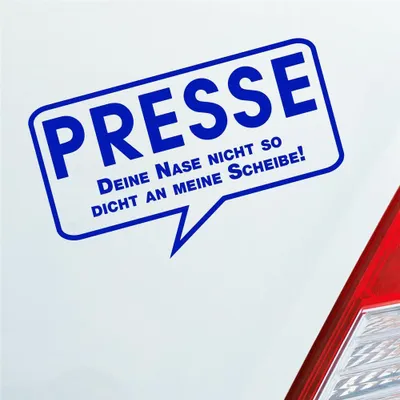 Produktbild von Auto Aufkleber Presse Nase dicht lustig 15x9 cm Dunkelblau Sticker Heckscheibenaufkleber