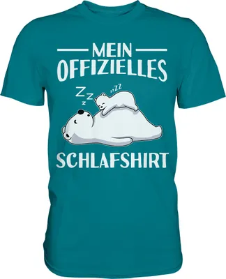 Produktbild von Offizielles Schlafshirt Nachthemd Schlafanzug Pyjama Eisbären T-Shirt – Diva Blue / S