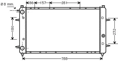 Produktbild von DIEDERICHS DCM3410 Kühler Wasserkühler Motorkühler für VW Transporter IV Bus (70B, 70C, 7DB, 7DK, 70J, 70K, 7DC, 7DJ) Transporter IV Kastenwagen