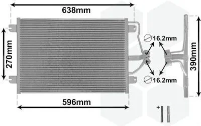 Produktbild von VAN WEZEL 43005256 Kondensator Klimaanlage Klimakondensator für RENAULT Scénic I (JA0/1, FA0)