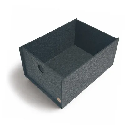 Produktbild von Aufbewahrungsbox CARGA Filz 30 x 23 x 18 cm ohne Deckel in anthrazit meliert