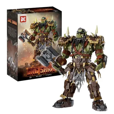 Image de DK 2021 Orc Sarr – Kit de construction à emboîter sur le thème de la fantasy comprenant environ 1 700 pièces | Grand modèle de guerrier orque à exposer | Compatible avec d'autres kits de construction à emboîter
