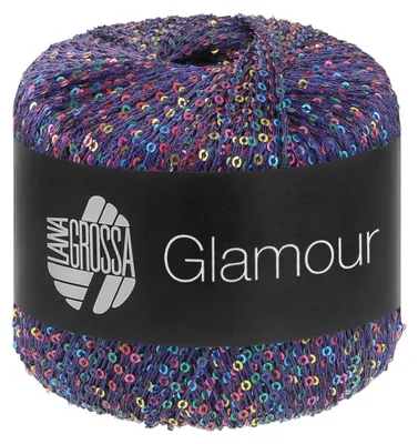 Produktbild von Lana Grossa GLAMOUR 25 g Beilaufgarn mit Pailletten für funkelnde Akzente 115 m Farbe 110 - Violett