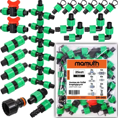 Obrázok produktu pre Zestaw do TAŚM kroplujących 25szt. DRIPTAPE SET DR-060 MAMUTH