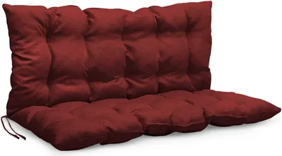 Produktbild von Bankauflage 120 x 50 x 50 cm Kissen kastanienbraun - Sitzkissen & Rückenkissen aus Polsterstoff, mit weicher Füllung, mit Schnüren zum Binden - Bankki