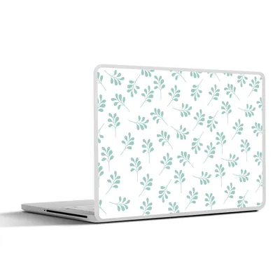 Produktbild von MuchoWow® Laptop Aufkleber Sticker Cover Blätter - Muster - Blau 40x30 cm - Laptop Dekoration - Selbstklebend