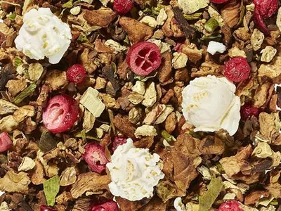 Produktbild von 1 kg Früchteteemischung Popcorn-Ingwer-Zimt aromatisiert