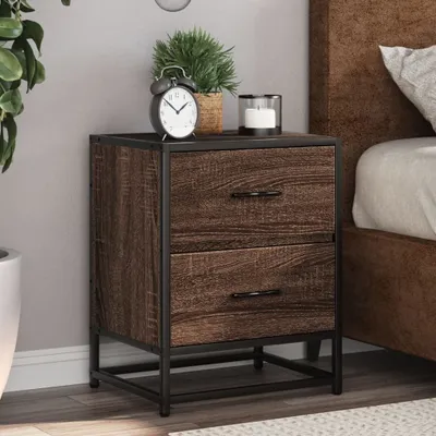Obrázok produktu pre vidaXL Nočné stolíky 2 ks. Hnedý dubový vzhľad 40x31x50 cm Materiál na báze dreva