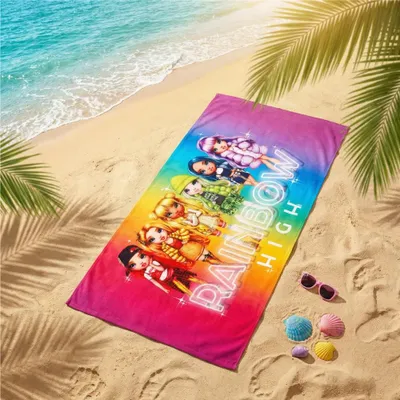Produktbild von Rainbow High Mikrofaser Strandtuch