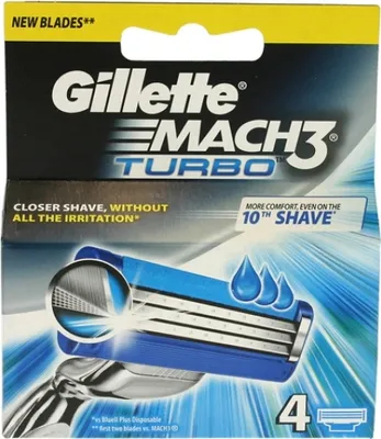 Produktbild von Gillette Mach3 Turbo Nachfüllung 4 Einheiten