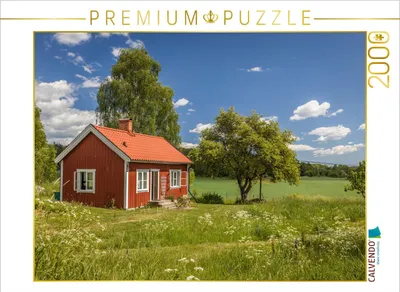 Produktbild von CALVENDO Puzzle Idyllisches, kleines Sommerhaus in Schweden 2000 Teile Puzzle quer | 2000 Teile Lege-Größe 90x67cm Foto-Puzzle für glückliche Stunden